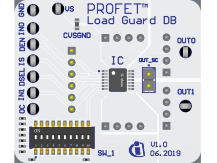 Infineon BTG7090-2EPL DAUGH BRD Evaluation Board for Power Switch for PROFET Motherboad [BTG70902EPLDAUGHBRDTOBO1]; 273-2049