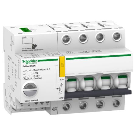 Schneider Electric Acti 9 Acti9 MCB, 4P, 24A Curve C, 230V AC, 20 kA Breaking Capacity [A9C62425]; 273-2121