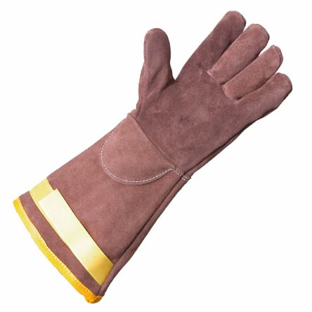 Liscombe Brown Leather Safety Work Gloves [L5-316-V]; 273-5518