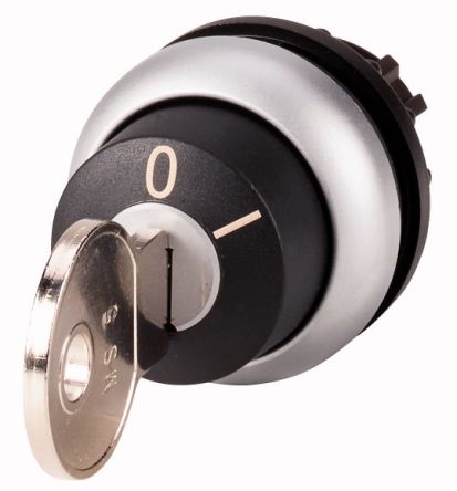 Eaton 2-position Key Switch Head, Maintained, 22.5mm Cutout [111785 M22-WRS-MS5]; 273-6429