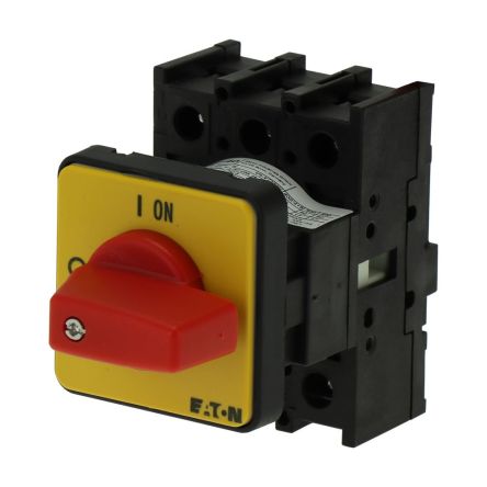 Eaton 3 Pole Flush Mount Isolator Switch - 40A Maximum Current, 15kW Power Rating, IP65 [199902 P1-40/E-RT]; 273-6473