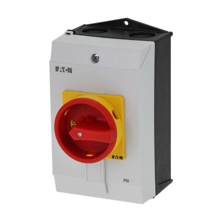 Eaton, 3P + N 90° On-Off Cam Switch, 690V (Volts), 40A, Door Coupling Rotary Drive Actuator [199911 P1-40/I2/SVB/N]; 273-6482