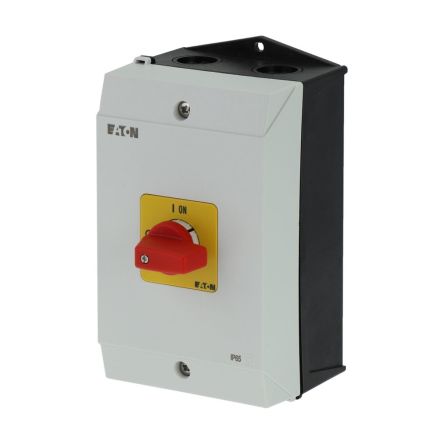 Eaton 3 Pole Surface Mount Isolator Switch - 40A Maximum Current, 15kW Power Rating, IP65 [199929 P1-40/I2H-RT/N]; 273-6500