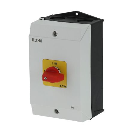 Eaton 3 Pole Surface Mount Isolator Switch - 40A Maximum Current, 15kW Power Rating, IP65 [199930 P1-40/I2-RT]; 273-6501