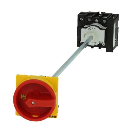 Eaton, 3P + N 90° On-Off Cam Switch, 690V (Volts), 40A, Door Coupling Rotary Drive Actuator [199939 P1-40/M4/SVB/N/HI11]; 273-6510