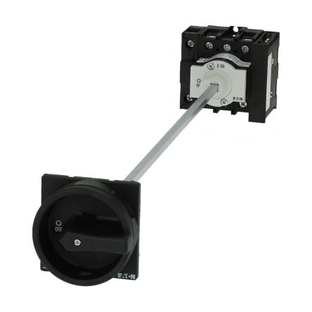 Eaton, 3P + N 90° On-Off Cam Switch, 690V (Volts), 40A, Door Coupling Rotary Drive Actuator [199943 P1-40/M4/SVB-SW/N/HI11]; 273-6514