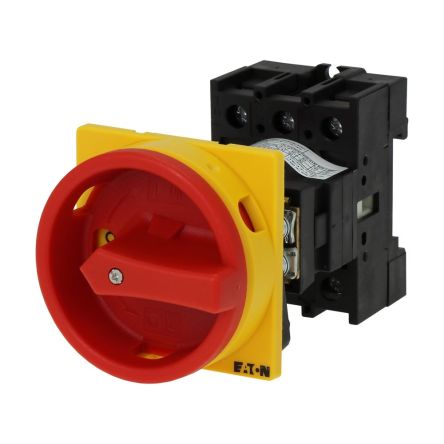 Eaton, 3P 90° On-Off Cam Switch, 690V (Volts), 40A, Door Coupling Rotary Drive Actuator [199952 P1-40/V/SVB]; 273-6523