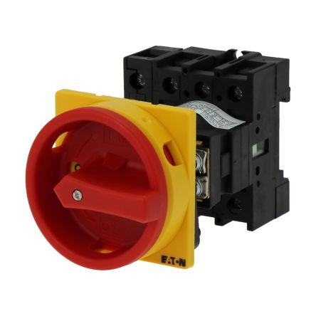 Eaton, 3P + N 90° On-Off Cam Switch, 690V (Volts), 40A, Door Coupling Rotary Drive Actuator [199955 P1-40/V/SVB/N]; 273-6525