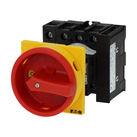 Eaton, 3P + N 90° On-Off Cam Switch, 690V (Volts), 40A, Door Coupling Rotary Drive Actuator [199956 P1-40/V/SVB/N/HI11]; 273-6526