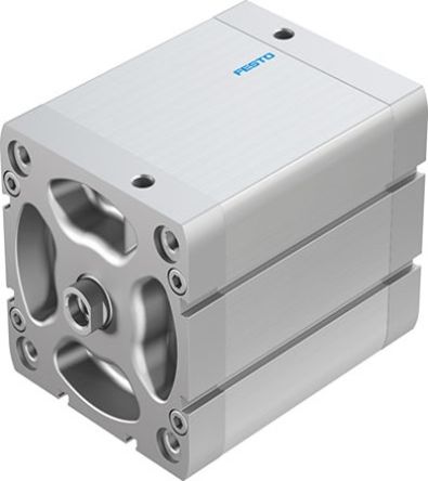 Festo Pneumatic Compact Cylinder - 577198, 100mm Bore, 80mm Stroke, ADN Series, Double Acting [ADN-100-80-I-PPS-A]; 273-6645