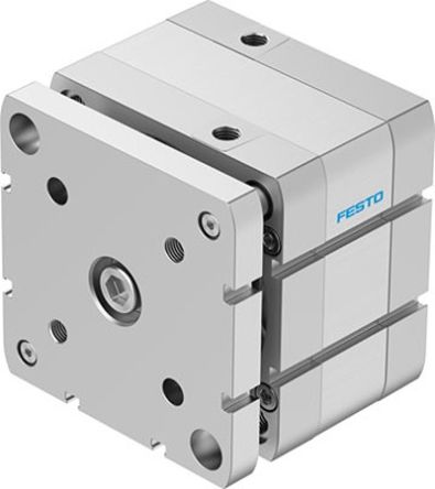 Festo Pneumatic Compact Cylinder - 554286, 100mm Bore, 10mm Stroke, ADNGF Series, Double Acting [ADNGF-100-10-P-A]; 273-6646
