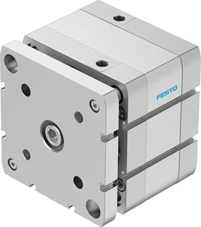 Festo Pneumatic Compact Cylinder - 577225, 100mm Bore, 15mm Stroke, ADNGF Series, Double Acting [ADNGF-100-15-PPS-A]; 273-6648