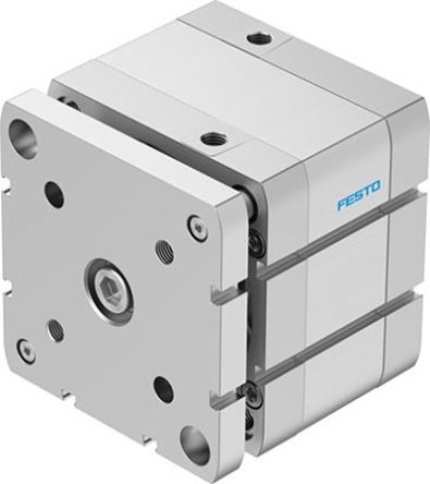 Festo Pneumatic Compact Cylinder - 577226, 100mm Bore, 20mm Stroke, ADNGF Series, Double Acting [ADNGF-100-20-PPS-A]; 273-6649
