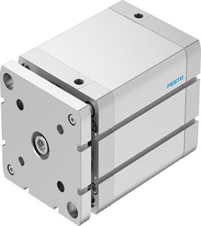Festo Pneumatic Compact Cylinder - 577232, 100mm Bore, 80mm Stroke, ADNGF Series, Double Acting [ADNGF-100-80-PPS-A]; 273-6657