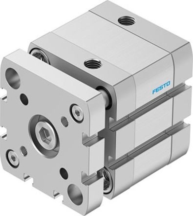 Festo Pneumatic Compact Cylinder - 574041, 50mm Bore, 15mm Stroke, ADNGF Series, Double Acting [ADNGF-50-15-PPS-A]; 273-6659