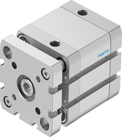 Festo Pneumatic Compact Cylinder - 574043, 50mm Bore, 25mm Stroke, ADNGF Series, Double Acting [ADNGF-50-25-PPS-A]; 273-6660