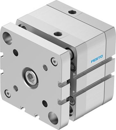 Festo Pneumatic Compact Cylinder - 574058, 80mm Bore, 10mm Stroke, ADNGF Series, Double Acting [ADNGF-80-10-PPS-A]; 273-6662