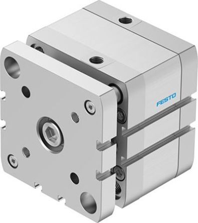 Festo Pneumatic Compact Cylinder - 574059, 80mm Bore, 15mm Stroke, ADNGF Series, Double Acting [ADNGF-80-15-PPS-A]; 273-6663