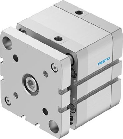 Festo Pneumatic Compact Cylinder - 574060, 80mm Bore, 20mm Stroke, ADNGF Series, Double Acting [ADNGF-80-20-PPS-A]; 273-6664