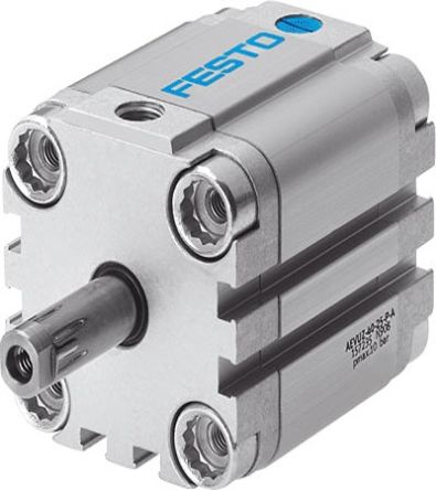 Festo Pneumatic Compact Cylinder - 157242, 63mm Bore, 20mm Stroke, AEVUZ Series, Single Acting [AEVUZ-63-20-P-A]; 273-6883