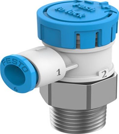 Festo Manual Exhaust Air One Way Flow Control Function Pneumatic Control Valve VFOE Series, R 1/4, 2.5mm, VFOE-LE-T [VFOE-LE-T-R14-Q6]; 273-7059