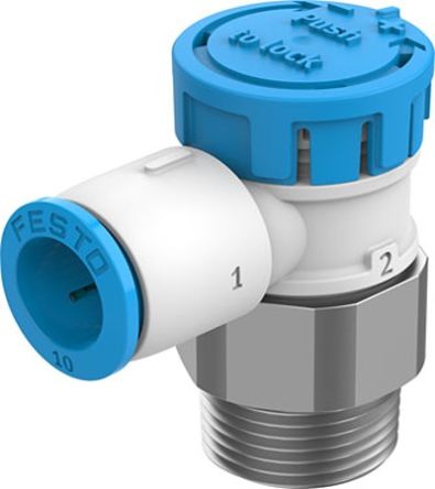 Festo Rotary Knob Exhaust Air One Way Flow Control Pneumatic Control Valve VFOE Series, R 1/8, 1/8in, VFOE-LE-T [VFOE-LE-T-R38-Q10]; 273-7064