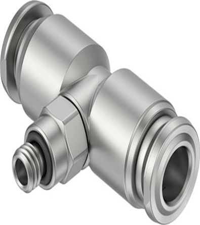 Festo NPQR Series T Fitting, M5 to 6 mm, Threaded-to-Tube Connection Style, 8099103 [NPQR-T-M5-Q6]; 273-7111