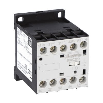 Lovato Auxiliary Contact, 4 Contact, 2NC, 2NO, DIN, BG00 BG00 [11BG0022D125]; 273-8554