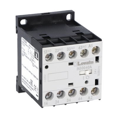 Lovato Auxiliary Contact, 4 Contact, 4NO, DIN, BG00 BG00 [11BG0040A57560]; 273-8580