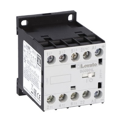 Lovato BG09 Contactor, 48 V Coil, 3-Pole, 9 A, 5 kW, 1NC, 690 V [11BG0901L048]; 273-8621