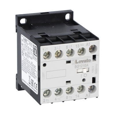 Lovato BG12 Contactor, 48 V Coil, 3-Pole, 12 A, 5 kW, 1NO, 690 V [11BG1210A04860]; 273-8669