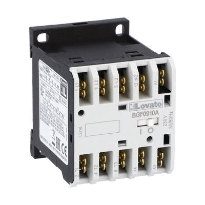 Lovato BGP09 Contactor, 48 V ac Coil, 3-Pole, 9 A, 22 kW, 1NO, 690 V [11BGF0910A048]; 273-8768