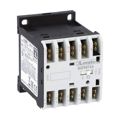 Lovato BGF09 Contactor, 230 V ac Coil, 4-Pole, 4 A, 22 kW, 690 V [11BGF09T4A230]; 273-8792