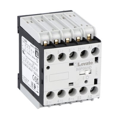 Lovato BGP09 Contactor, 125 V Coil, 3-Pole, 9 A, 5 kW, 1NC, 690 V [11BGP0901D125]; 273-8817