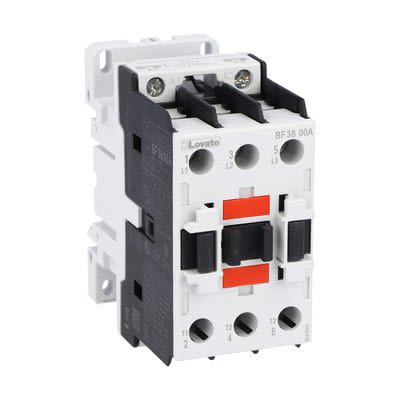 Lovato BF38 Contactor, 460 V Coil, 3-Pole, 38 A, 22 kW, 690 V [BF3800A46060]; 273-8986