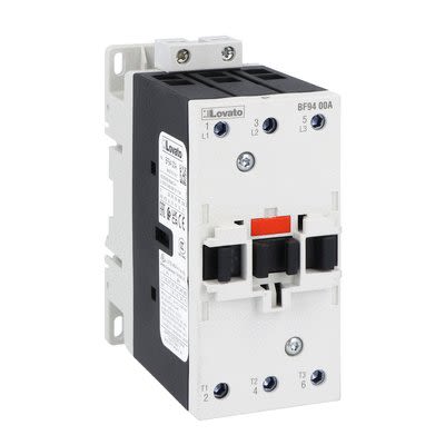 Lovato BF94 Contactor, 120 V ac Coil, 3-Pole, 94 A, 55 kW, 690 V [BF9400A12060]; 273-9100