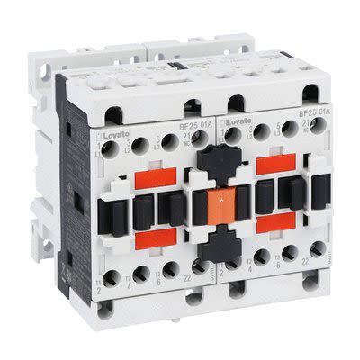 Lovato BFA025 Reversing Contactor, 24 V ac Coil, 3-Pole, 25 A, 11 kW, 1NC, 690 V [BFA02542024]; 273-9135
