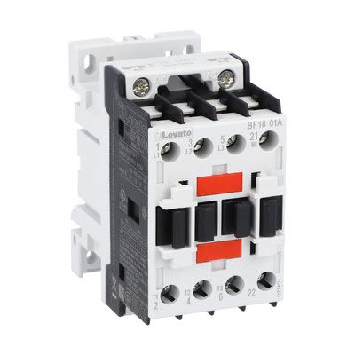 Lovato BF18 Contactor, 575 V ac Coil, 3-Pole, 18 A, 36 kW, 1NC, 690 V [BF1801A57560]; 273-9404