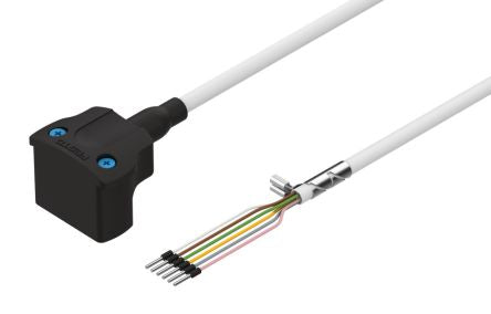 Festo NEBM Series Cable, 2.5m Length, 0 → 72 V dc,1450737 [NEBM-S1W9-E-2.5-Q5-LE6]; 273-9657