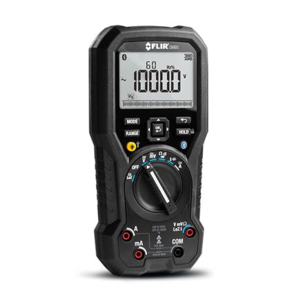 FLIR DM93-2 Handheld Digital Multimeter, True RMS, 10A ac Max, 10A dc Max, 1000V ac Max [DM93-2]; 273-9686
