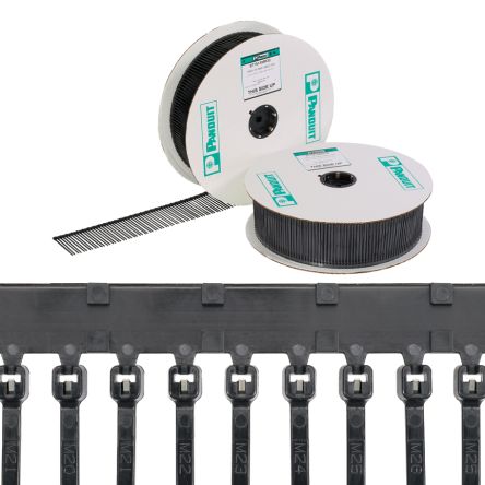 Panduit Cable Ties, 142mm x 2.5 mm, Black Nylon, Pk-5000 [BT1.5M-XMR0]; 274-0008