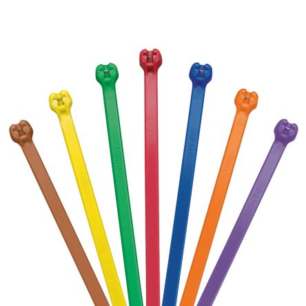 Panduit Cable Ties, 305mm x 4.7 mm, Red Nylon, Pk-100 [BT3S-C2]; 274-0057