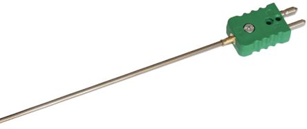 Electrotherm282 Type K Thermocouple 300mm Length, 3mm Diameter, 0°C → +1000°C [282-1K-3-0300S]; 274-0129