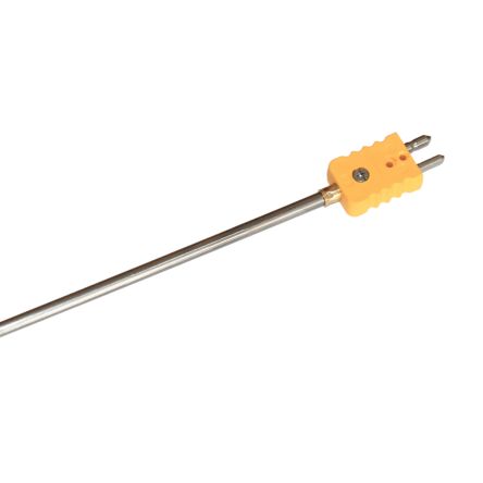 Electrotherm282 Type K Thermocouple 500mm Length, 6mm Diameter, 0°C → +1000°C [282-1K-6-0500S-ge]; 274-0138