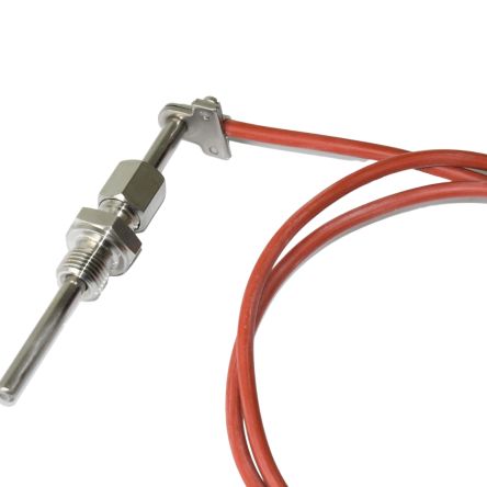 Electrotherm PT100 RTD Sensor, 6mm Dia, 100mm Long, 2 Wire, M10, F0.3 +200°C Max [K7W-E-2LS-100-200-M10]; 274-0227