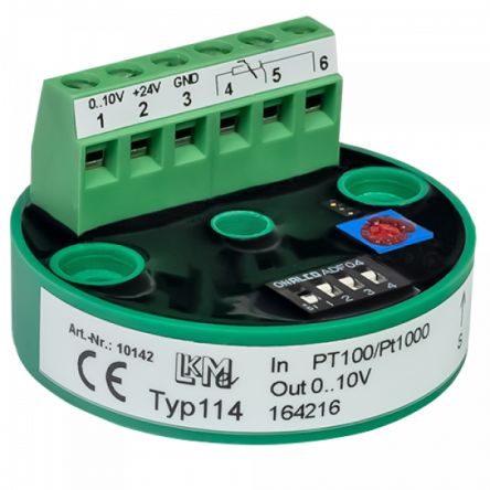 LKMelectronic LKM Temperature Transmitter Pt100/Pt1000 Input, 15 → 26 V ac [LKM114]; 274-0277