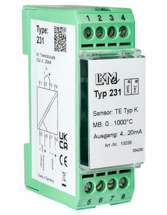 LKMelectronic LKM Temperature Transmitter Type K Input [LKM231/K2]; 274-0285