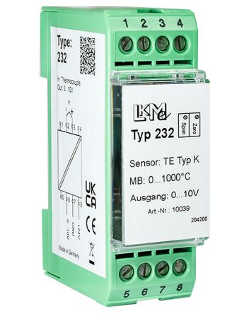 LKMelectronic LKM Temperature Transmitter Type K Input, 24 V dc [LKM232/K2]; 274-0286