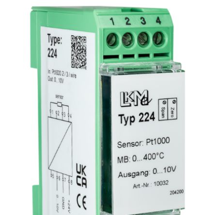 LKMelectronic LKM Temperature Transmitter Pt1000 Input, 15 → 26 V ac/dc, 15 → 35 V ac/dc [LKM224/8]; 274-0305