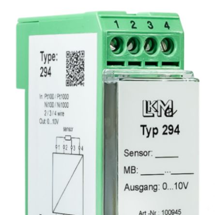 LKMelectronic LKM Temperature Transmitter Resistance Input, 15 → 26 V ac/dc, 15 → 35 V ac/dc [LKM294]; 274-0310